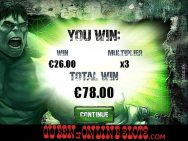 Incredible Hulk Slots Screenshot Bonus Win