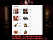 Godfather Slots Pay Table