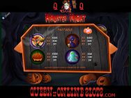 Haunted Night Slots Pay Table