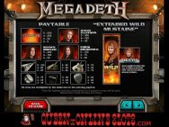 Megadeth Slots Pay Table