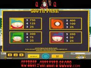 South Park Slots Pay Table