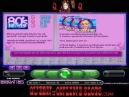 Super Eighties Slots Paylines