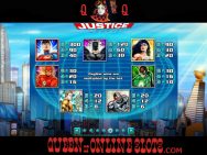 Justice League Slots Paytable