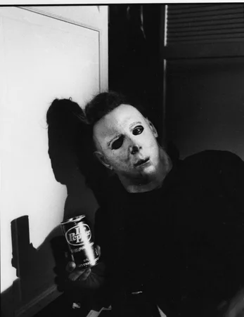 Michael Myers Holding a Dr.Pepper