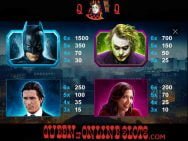 Dark Knight Slots Paytable