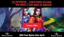 600 Free Spins at Royal Panda Casino for April 2019