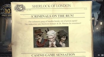 Sherlock of London Slots Screenshot